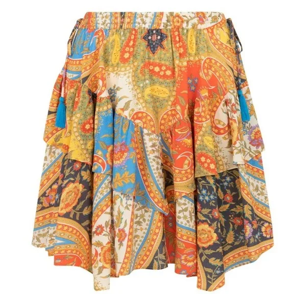 Spell Belladonna Handkerchief Mini Skirt Kaleidoscope - Picture 5 of 10